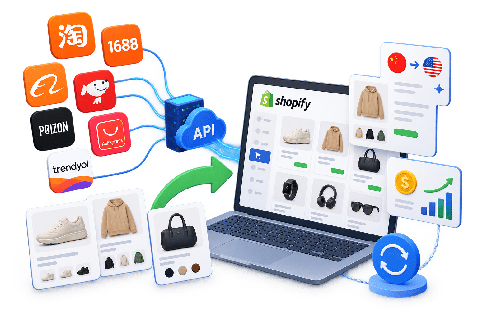 Как подключить АПИ Таобао, 1688 и других китайских маркетплейсов к Shopify